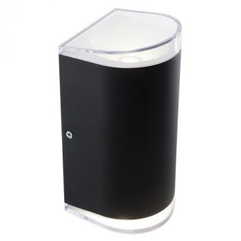 Brightstar WYN-L335 BLACK LED Die Cast Aluminum with Clear PC Diffuser Up and Down Facing IP54 Outdoor Wall Light