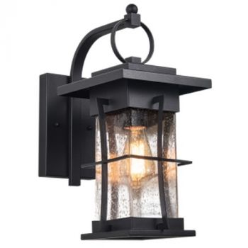 Brightstar L351 BLACK Iron and Clear Speckled Glass Black
