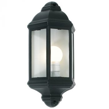 Brightstar L5001 BLACK 3 Panel Half Lantern Die Cast Aluminium