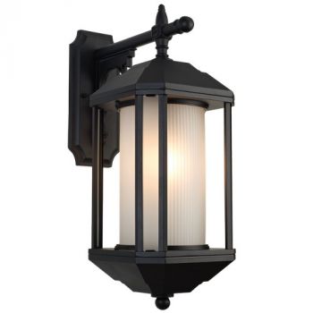 Brightstar L519 BLACK Down Facing Aluminium with Frosted Glass