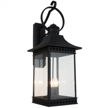 Brightstar L520 BLACK Down Facing Aluminium with Clear Glass
