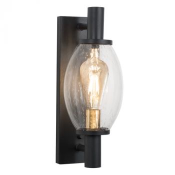 Brightstar L522 BLACK Metal and Clear Speckled Glass, IP54