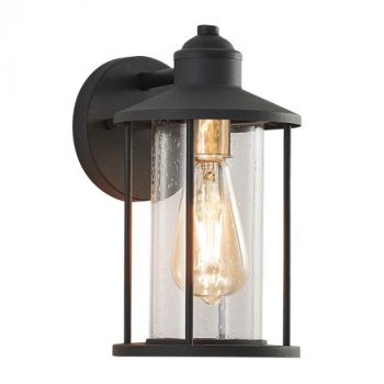 Brightstar L526 BLACK Metal with Clear Speckled Glass, IP54