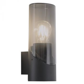 Brightstar L545 BLACK Aluminium Fitting with Smoke Colour Plastic Cover IP44