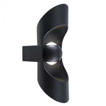 Brightstar L546 BLACK 6W Die Cast Aluminium Up and Down Facing Lantern IP54 Outdoor Wall Light Black