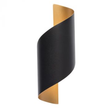 Brightstar L565 BLACK/GOLD 6W Die Cast Aluminium Up and Down Facing IP65 Outdoor Wall Light Black and Gold