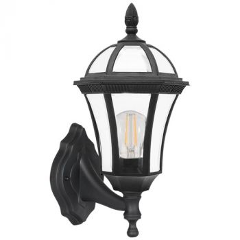 Brightstar L568 BLACK 6 Panel Up Facing Polypropylene Base with Clear PC IP44