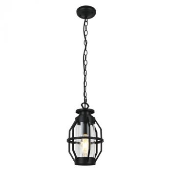 Brightstar L573 BLACK Aluminium and Clear Glass Hanging IP44