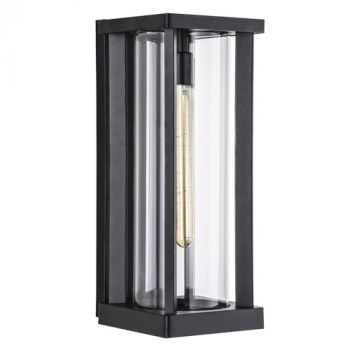 Brightstar L574 BLACK Aluminium and Clear Glass Wall Mount IP44