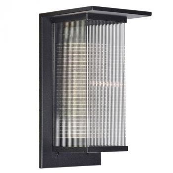 Brightstar L583 BLACK LED 15W Metal with Clear Prismatic Acrylic Diffuser IP54 CCT Outdoor Wall Light Black