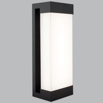 Brightstar L622 BLACK 22W LED CCT Metal with White Acrylic Cover, IP54 Lantern Outdoor Wall Light