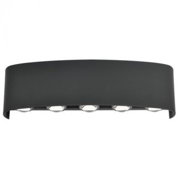 Brightstar L638 BLACK 10W LED 3000K IP54 Plastic Outdoor Wall Light Up and Down Facing Black