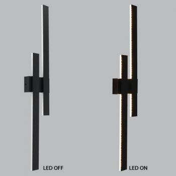 Brightstar L641 CCT BLACK 24W LED CCT IP54 Outdoor Wall Light