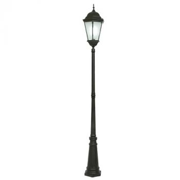 Brightstar LFL007/1 BLACK 6 Panel Tapered Glass Die Cast Aluminium