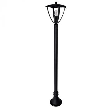 Brightstar LFL014/1 BLACK 4 Panel Die Cast Aluminium with Clear Polycarbonate