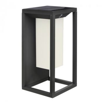 Brightstar LS020 MATT BLACK Die Cast Aluminium Outdoor LED Solar Light with Sensor IP65