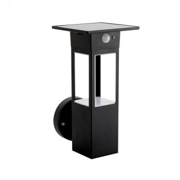 BrightStar LS024 MATT BK Outdoor Solar LED Sensor Wall Lamp
