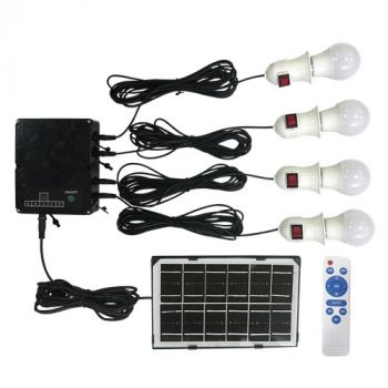 Brightstar LS033 SOLAR Outdoor Solar Kit with Solar Panel LED Bulbs and Remote Control