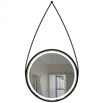Brightstar ML058 LED Circular Mirror with Black Leather Strap, IP44