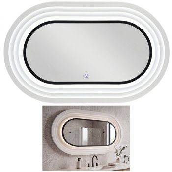 Brightstar ML068 LED Oval 28W LED Mirror Light with On / Off Mirror Touch Switch CCT and Dimmable IP44