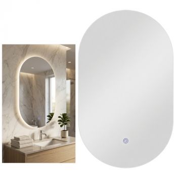 Brightstar ML069 LED 20W LED Oval Mirror Light with On / Off Mirror Touch Switch CCT and Dimmable