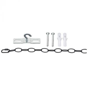 Brightstar PART110 1200mm Black Chain, Ceiling Hook and 2 Screws