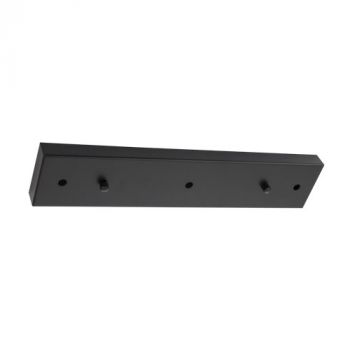 Brightstar PART123 Rectangular Metal Ceiling Plate Black