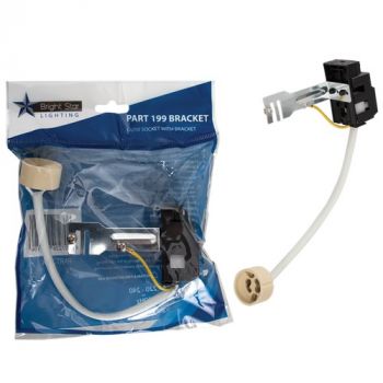 Brightstar PART199 Downlight GU10 Lampholder with Earthed Bracket Including 20cm Wire