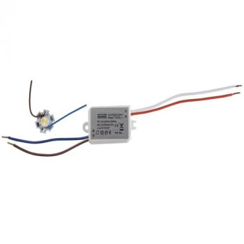 Brightstar PART651 3W LED COB with 450mm Wire and LED Driver