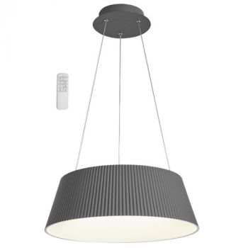 Brightstar PEN025 GREY Metal and Acrylic LED Pendant with Remote Control Grey