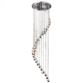 Brightstar PEN032/3 SATIN Chrome Pendant with Crystals
