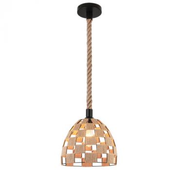 Brightstar PEN144 HEMP Metal and Hemp Rope Pendant E27 Led Only