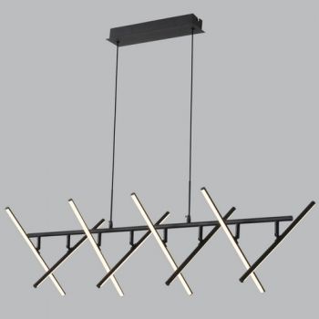 Brightstar PEN147 BLACK 32W LED, Iron and Aluminium 3CCT Pendant with PVC Moveable Arms Black