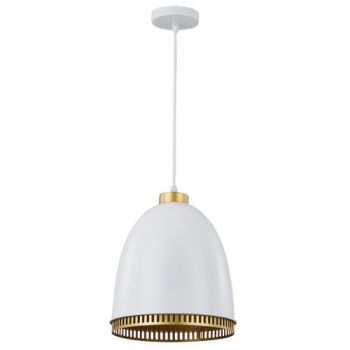BrightStar PEN236 WHITE Iron Pendant with White Cord