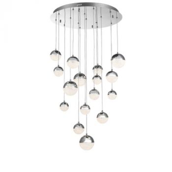 Brightstar PEN247/16 CHROME Stainless Steel and Acrylic Pendant Chrome