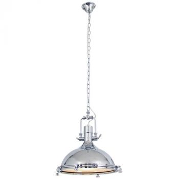 Brightstar PEN262 CHR Polished Steel and Glass Pendant
