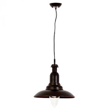 Brightstar PEN266 COPPER Metal Pendant with Clear Glass