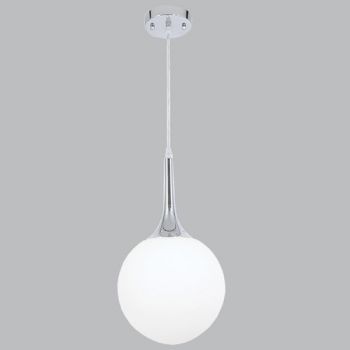 Brightstar PEN284/1 CHR Polished Chrome Pendant with Opal Glass