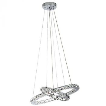 Brightstar PEN291 LED Stainless Steel LED Pendant with Crystals