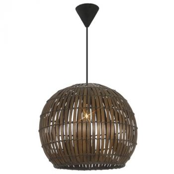 Brightstar PEN431/1 BROWN Bamboo Cover Pendant