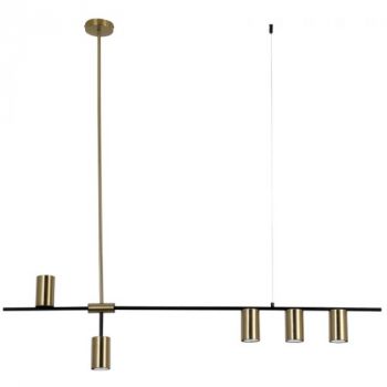 Brightstar PEN460/5 GD/BK Black and Satin Metal Pendant