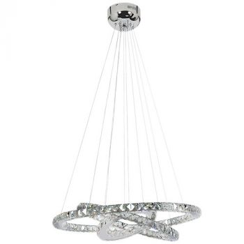 Brightstar PEN487 LED Stainless Steel LED Pendant with Crystals