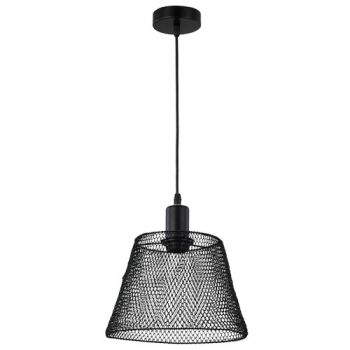BrightStar PEN515 BLACK Steel Mesh Pendant with Black Cord