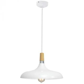 Brightstar PEN555 WHITE Metal and Wood Pendant White