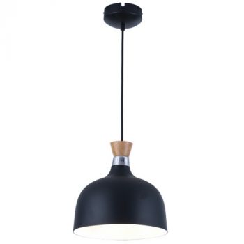 Brightstar PEN559 BLACK Metal and Wood Pendant Black
