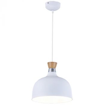Brightstar PEN560 WHITE Metal and Wood Pendant White