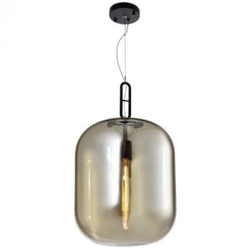Brightstar PEN598 COGNAC Metal Pendant with Cognac Colour Glass