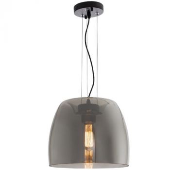 Brightstar PEN599 SMOKE Metal Pendant with Smoke Colour Glass