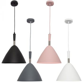 Brightstar PEN607 BLACK, PEN607 GREY, PEN607 WHITE Metal Pendant (Multiple Colours/Finishes)