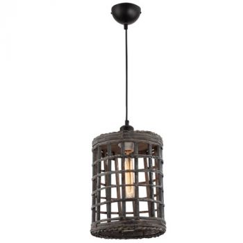 Brightstar PEN642 RATTAN Iron and Rattan Pendant